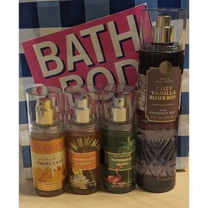 Bath & Body Works FFM Bundle - Vanilla Bourbon, Pumpkin Swirl, Mango, Watermelon